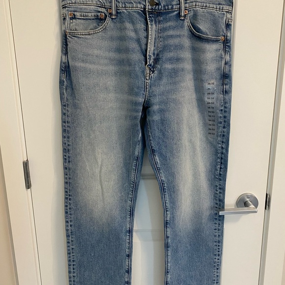 American Eagle Outfitters Other - Light Blue Straight Jeans with Vintage Distressed Look